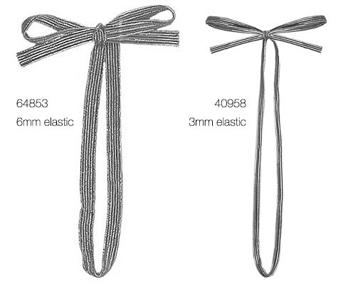Pre-Tied Elastic Bow - Flat Elastic Stretch Loop