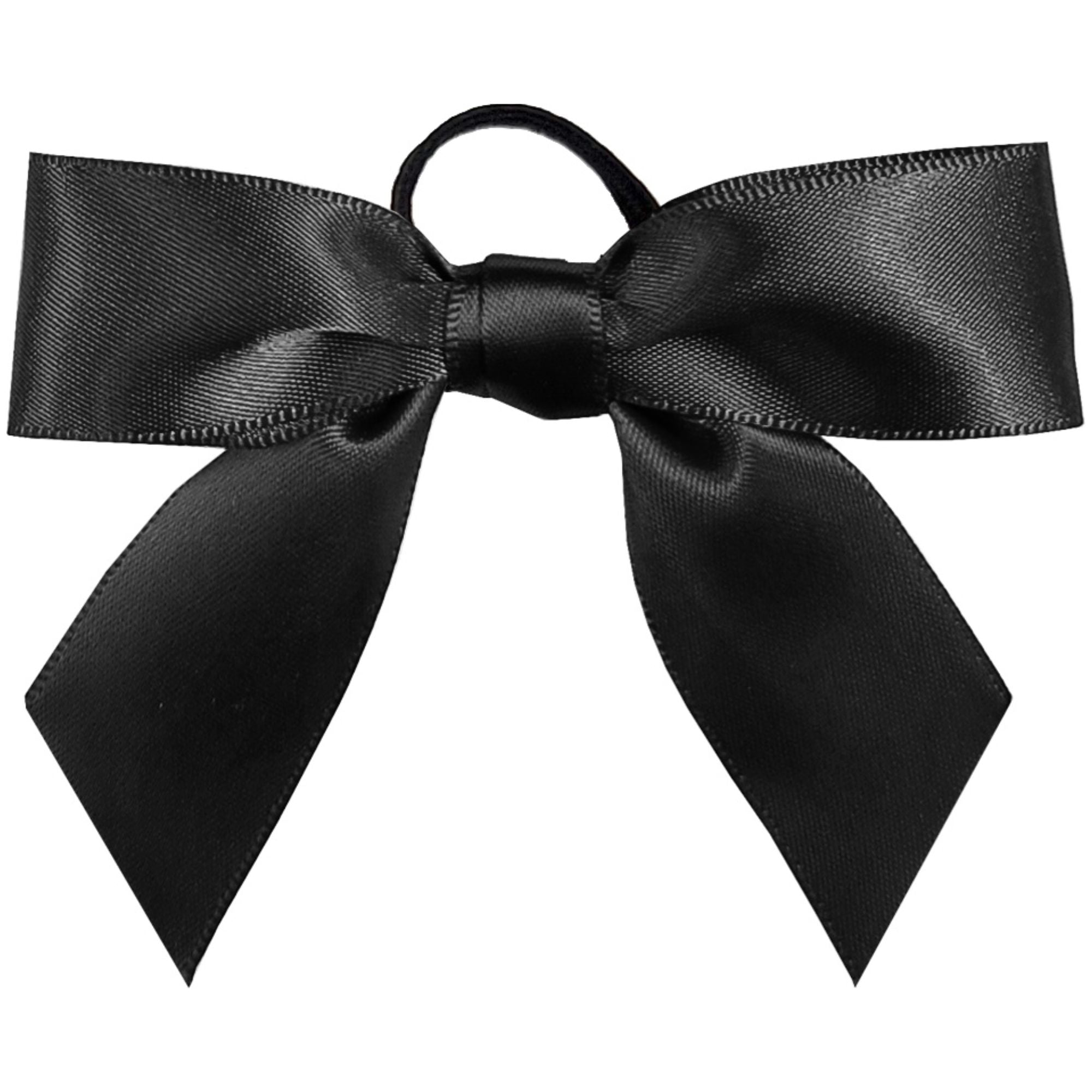 Pre-Tied Satin Bow with Elastic Ring