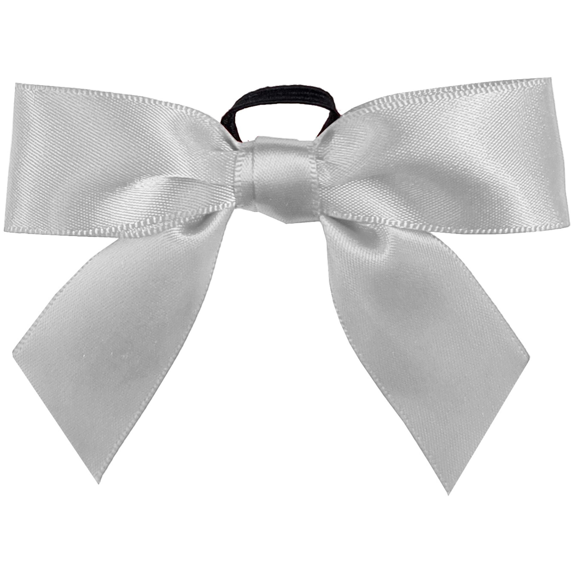 Pre-Tied Satin Bow with Elastic Ring