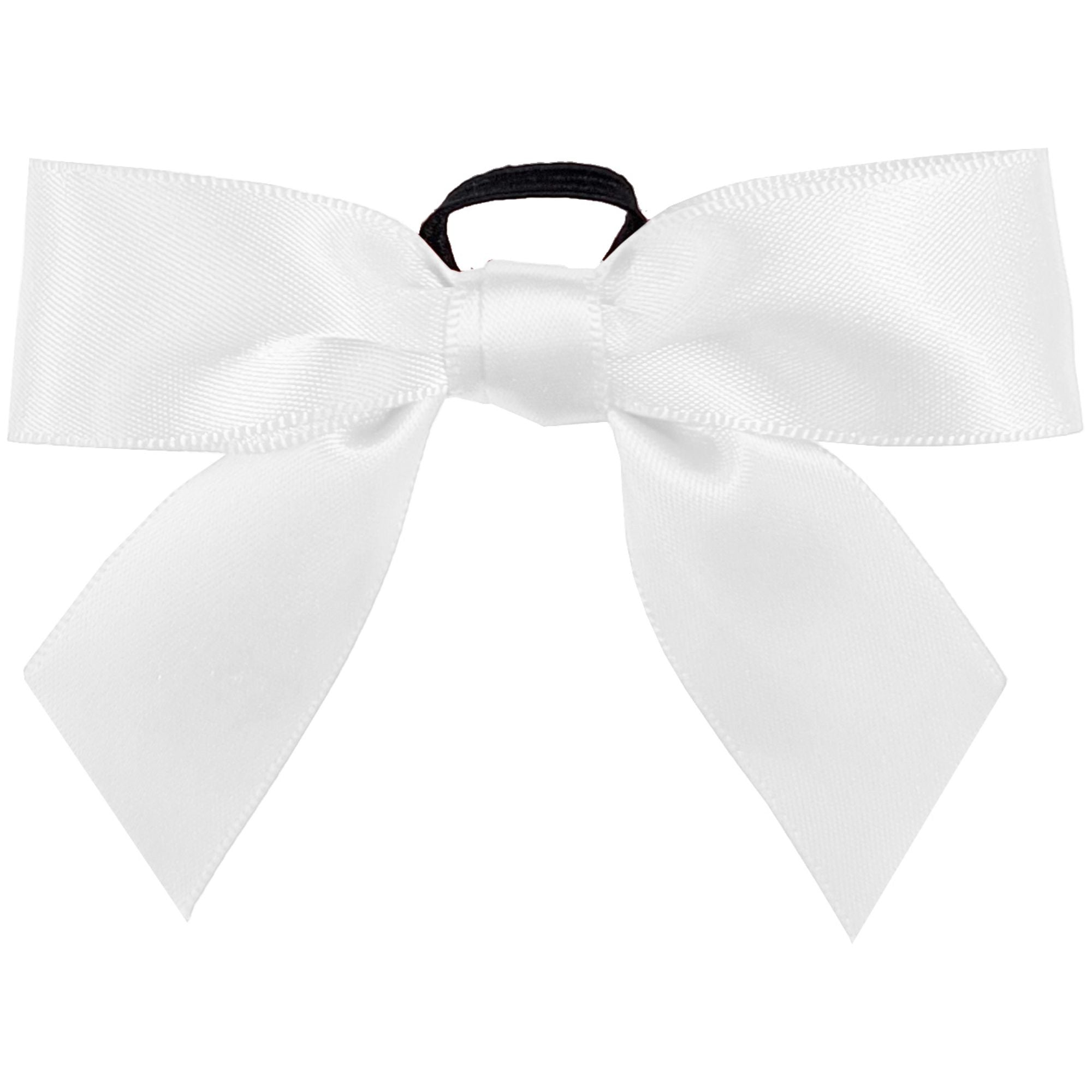 Pre-Tied Satin Bow with Elastic Ring