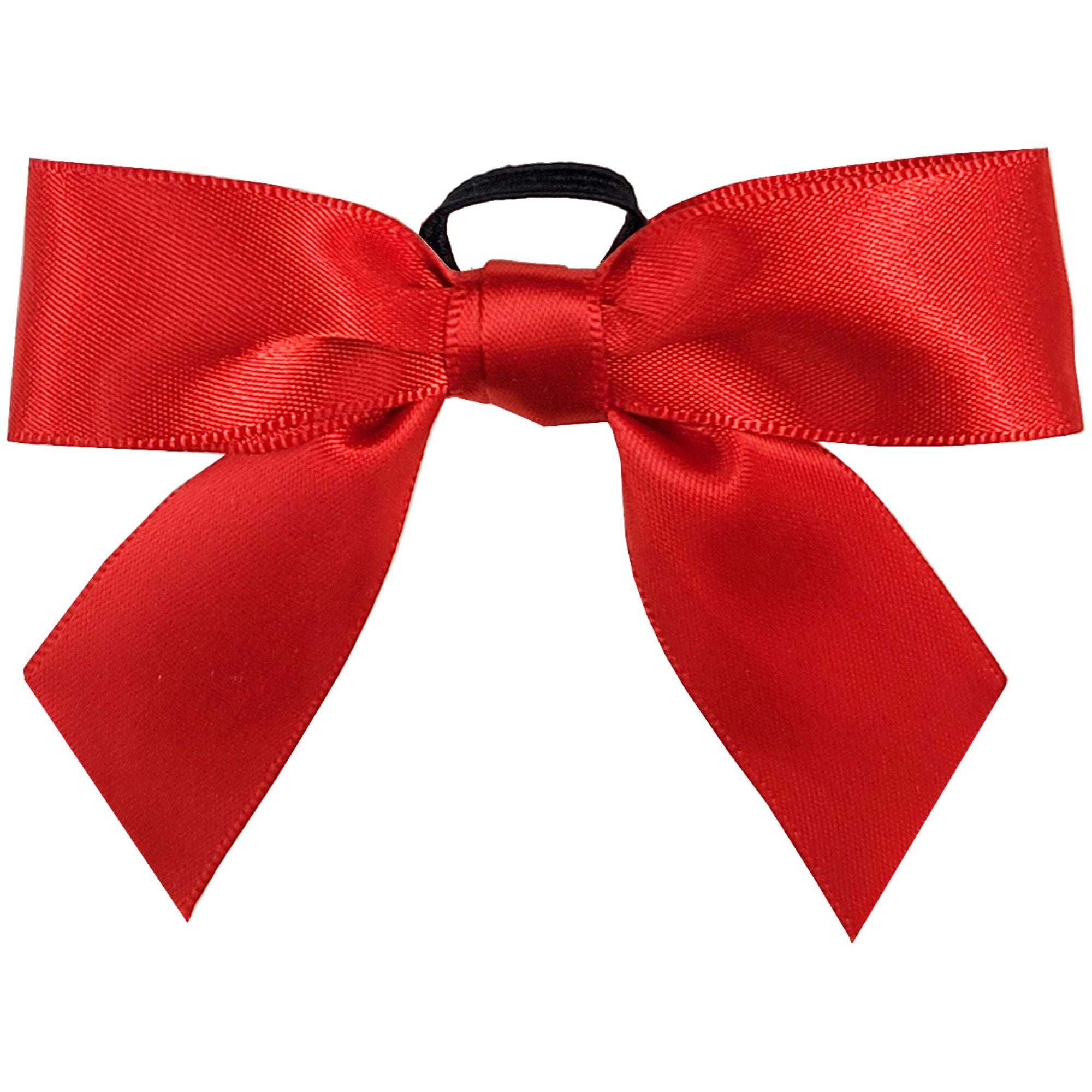Pre-Tied Satin Bow with Elastic Ring