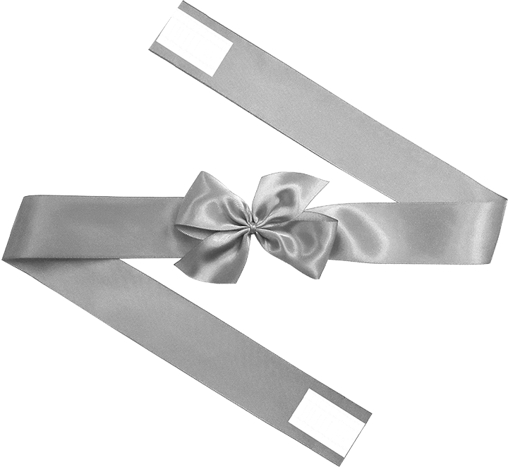 Pre-Tied Satin Bow with Adhesive Wraps