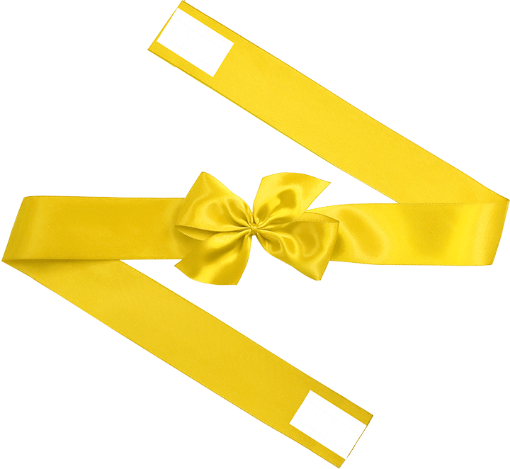 Pre-Tied Satin Bow with Adhesive Wraps