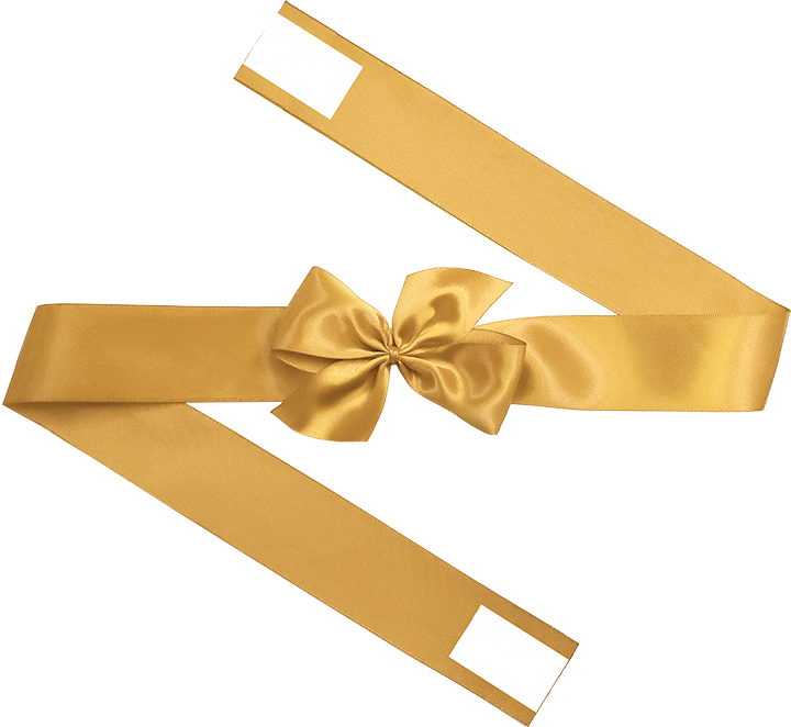 Pre-Tied Satin Bow with Adhesive Wraps