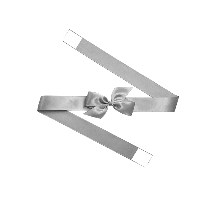 Pre-Tied Satin Bow with Adhesive Wraps