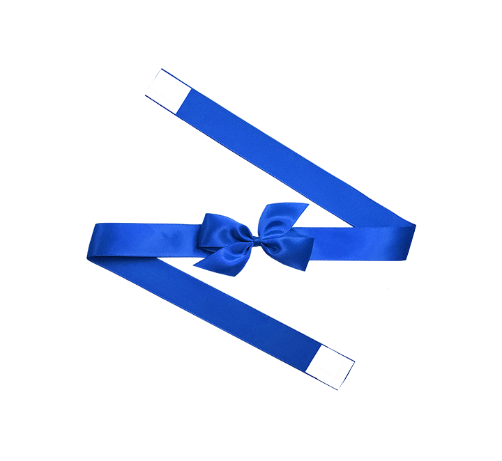 Pre-Tied Satin Bow with Adhesive Wraps