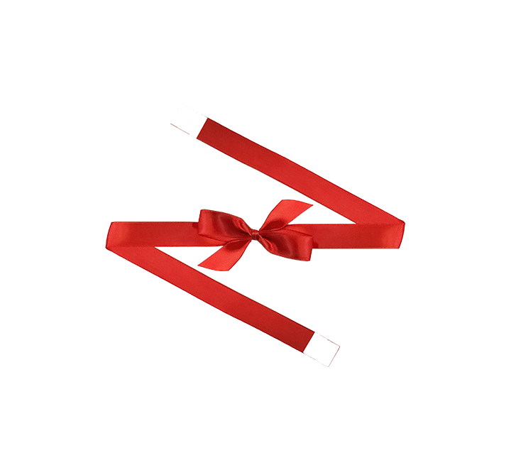 Pre-Tied Satin Bow with Adhesive Wraps