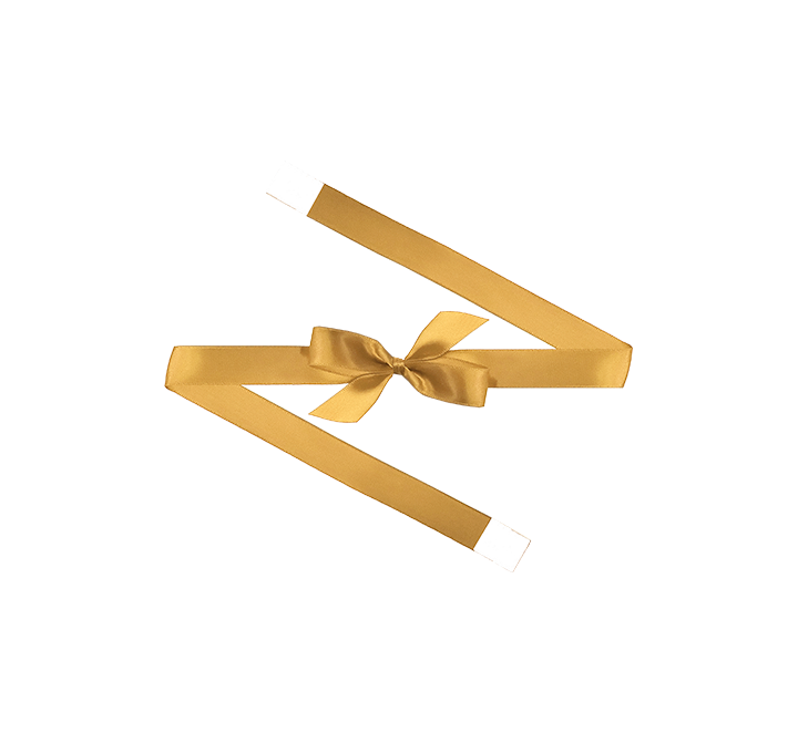 Pre-Tied Satin Bow with Adhesive Wraps