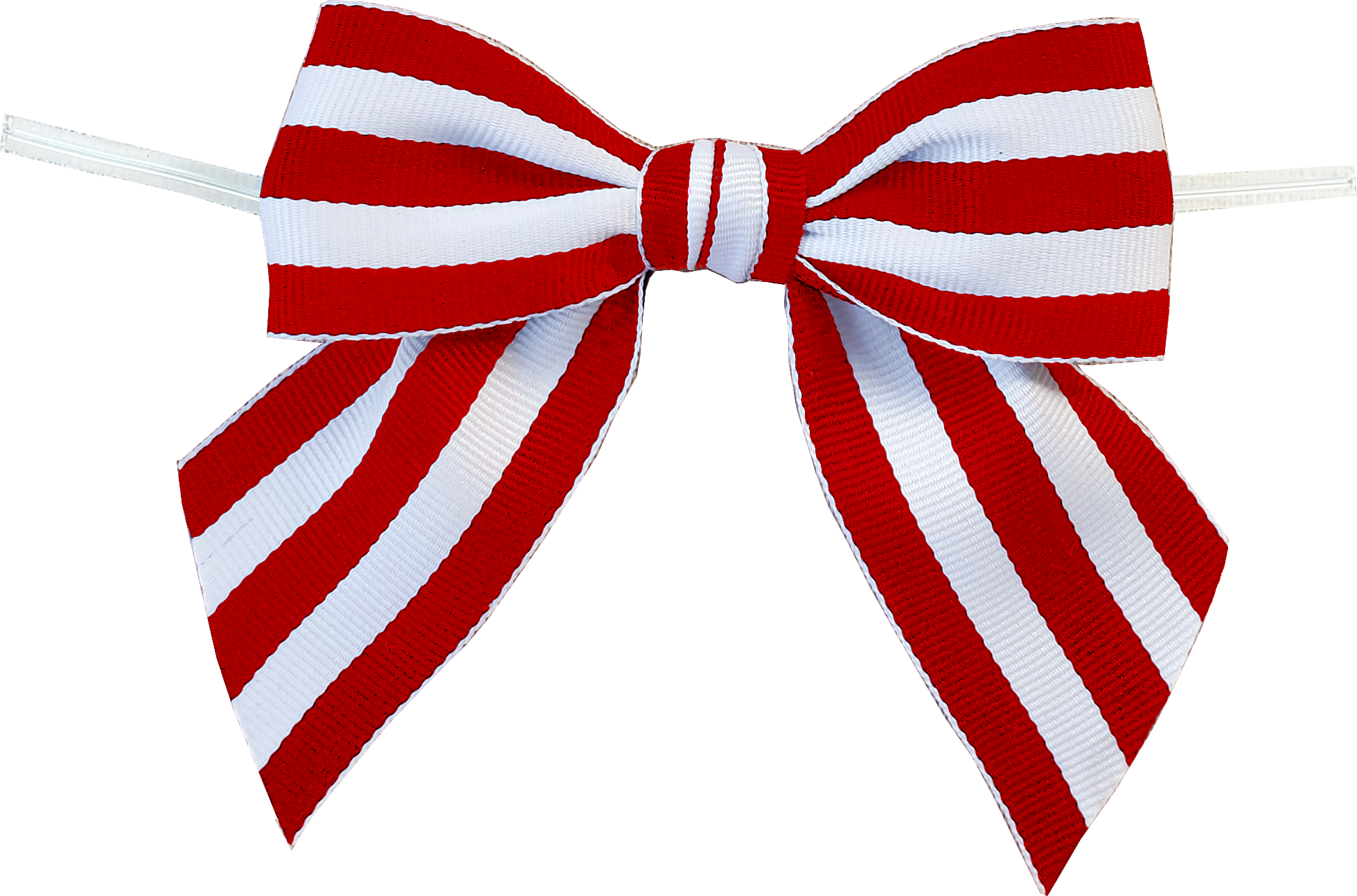 Mono Stripe Bow with Clear Twist Tie