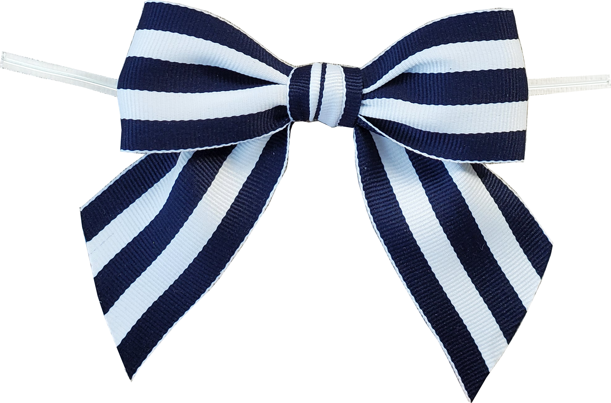 Mono Stripe Bow with Clear Twist Tie