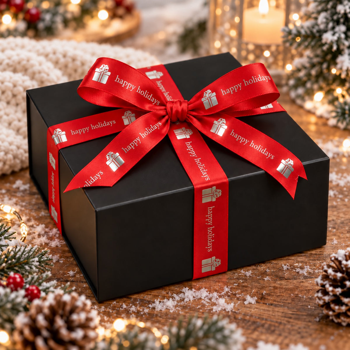 Happy Holidays Gift Ribbon