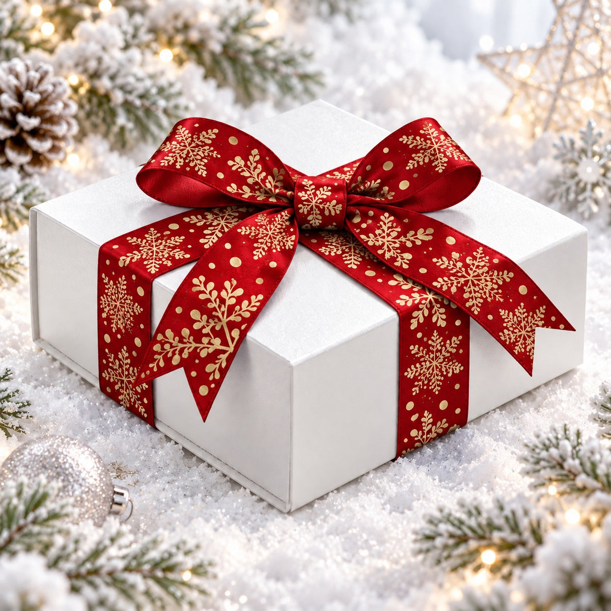 Metallic Mistletoe - Gold Snowflakes