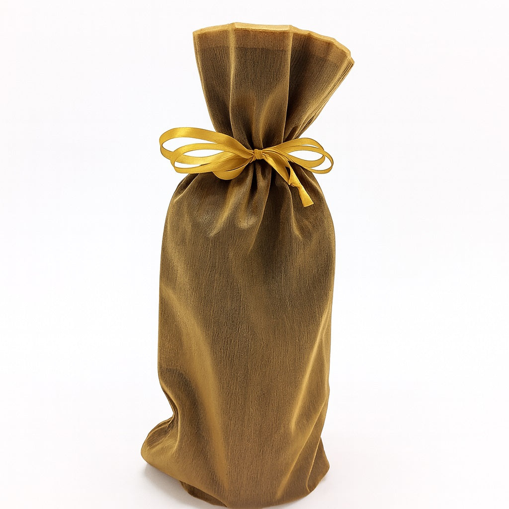 Sheer Satin Wine Pouches