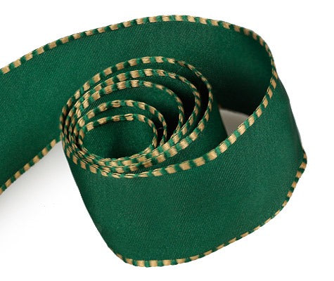 Packaging Express_0587 Forest Green Taffeta with Hazel Wire Edge