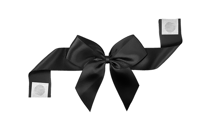 Pre-Tied Satin Bow with Glue Dot