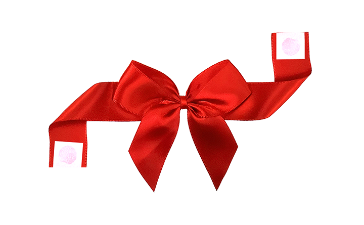 Pre-Tied Satin Bow with Glue Dot