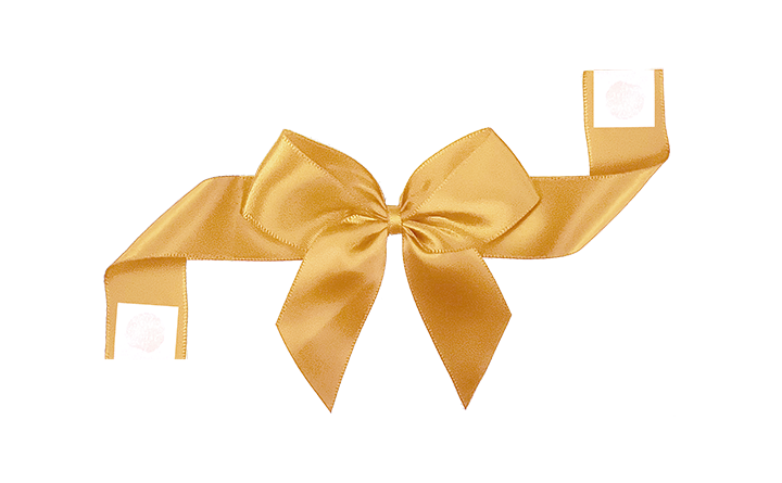 Pre-Tied Satin Bow with Glue Dot