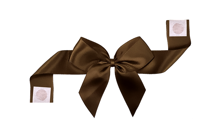 Pre-Tied Satin Bow with Glue Dot
