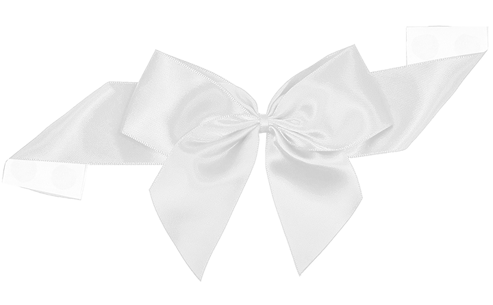 Pre-Tied Satin Bow with Glue Dot