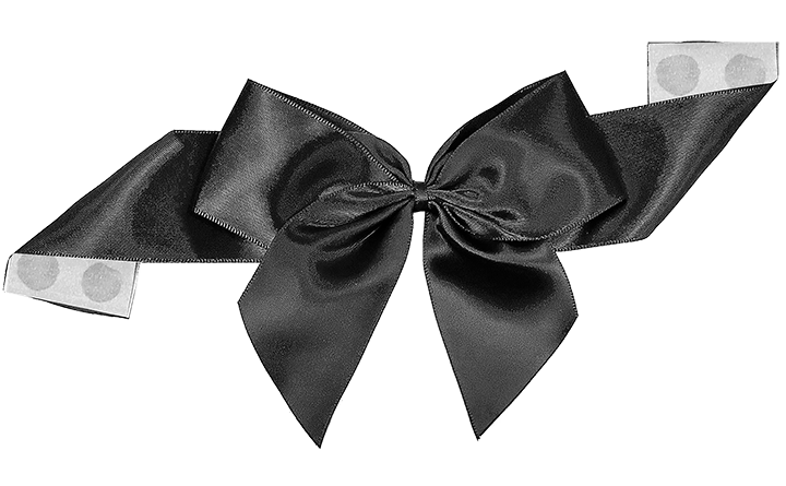 Pre-Tied Satin Bow with Glue Dot