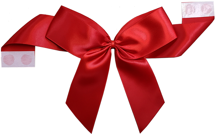 Packaging Express_0250 Red Pretie Bow with Glue Dot