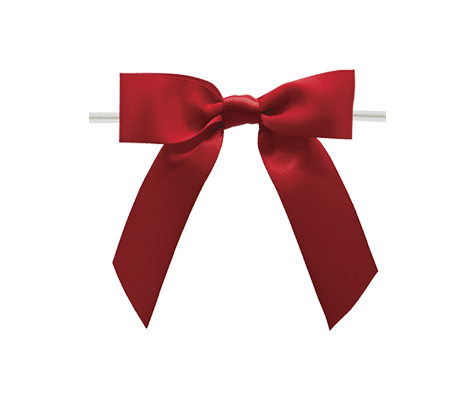 Packaging Express 0250 Red Twist Tie Bow Ribbon