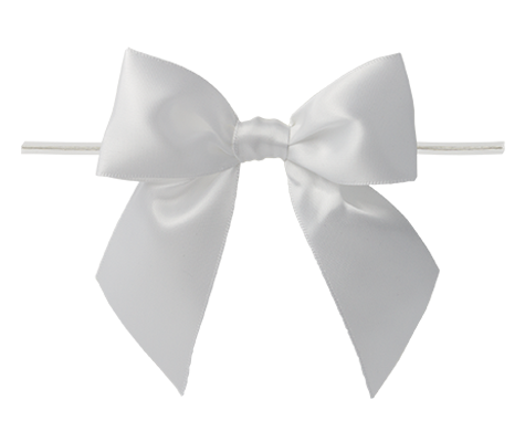 Packaging Express_0029 White Twist Tie Bow