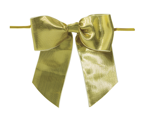 Gold & Silver Metallic Twist Tie Bow