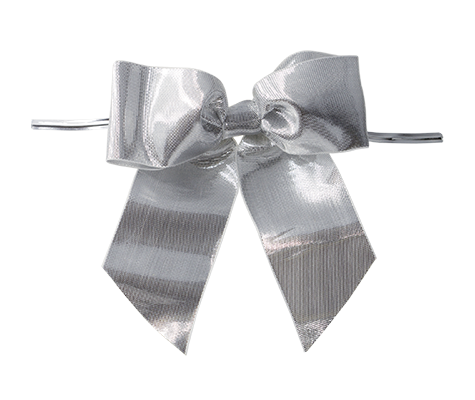 Gold & Silver Metallic Twist Tie Bow