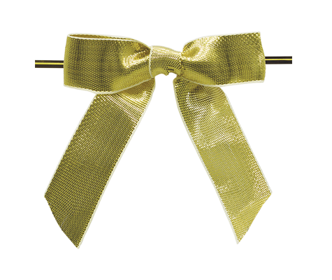Gold & Silver Metallic Twist Tie Bow