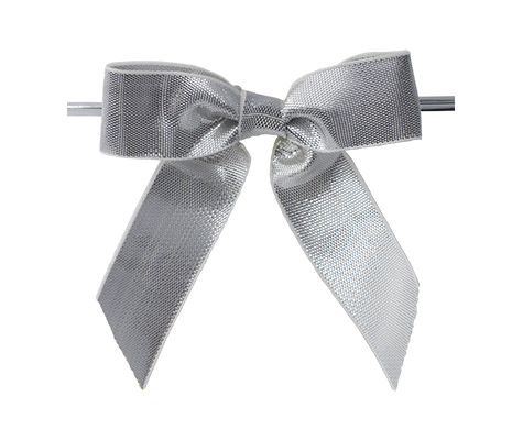 Gold & Silver Metallic Twist Tie Bow