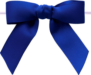 0350 Royal Blue Grosgrain Twist Tie Bow