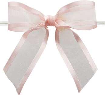 Ballet Bow with Clear Twist Tie