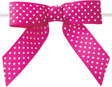 Polka Dot Bow with Clear Twist Tie