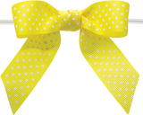 Polka Dot Bow with Clear Twist Tie