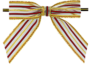 Red/Gold Twist Tie Bow