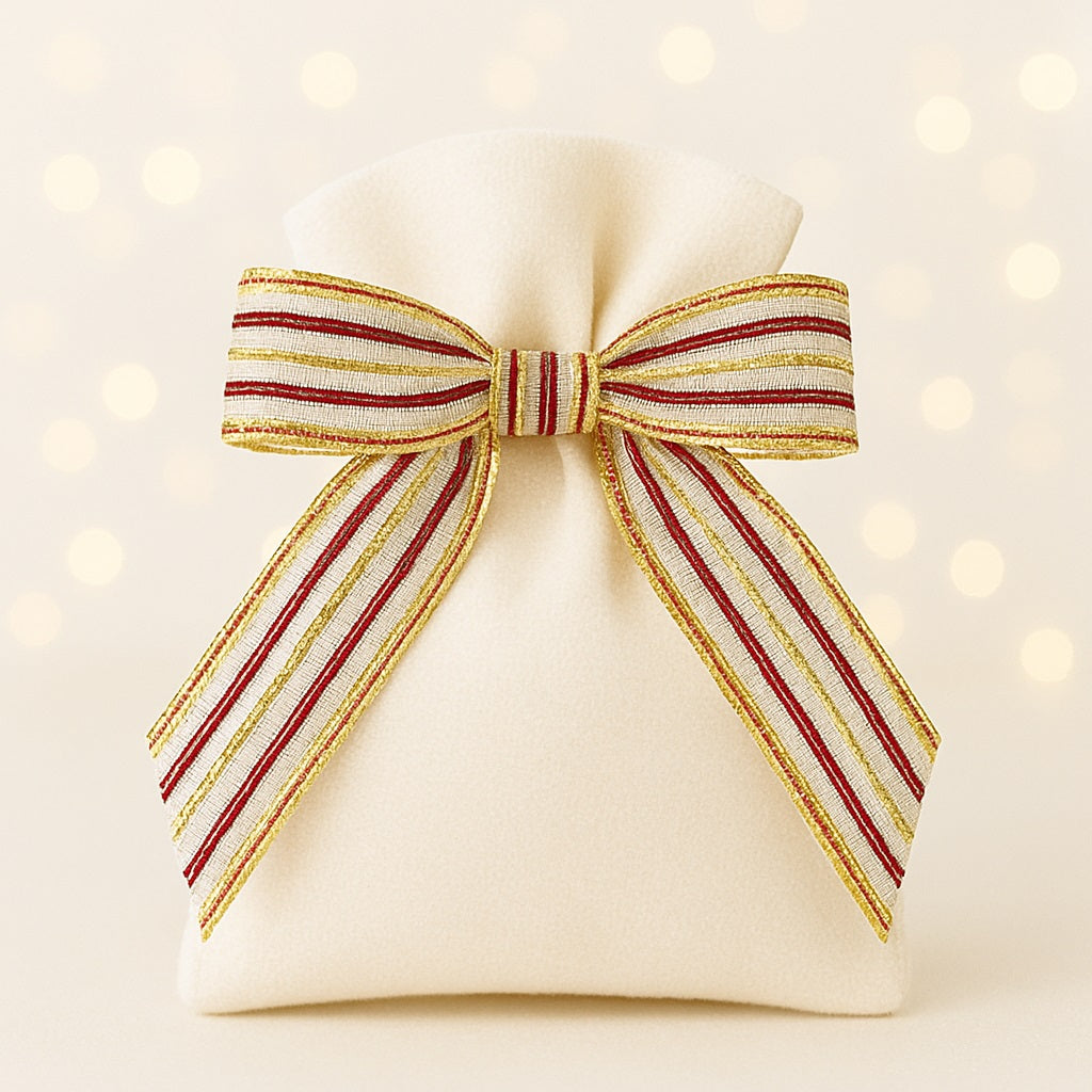 Red/Gold Twist Tie Bow