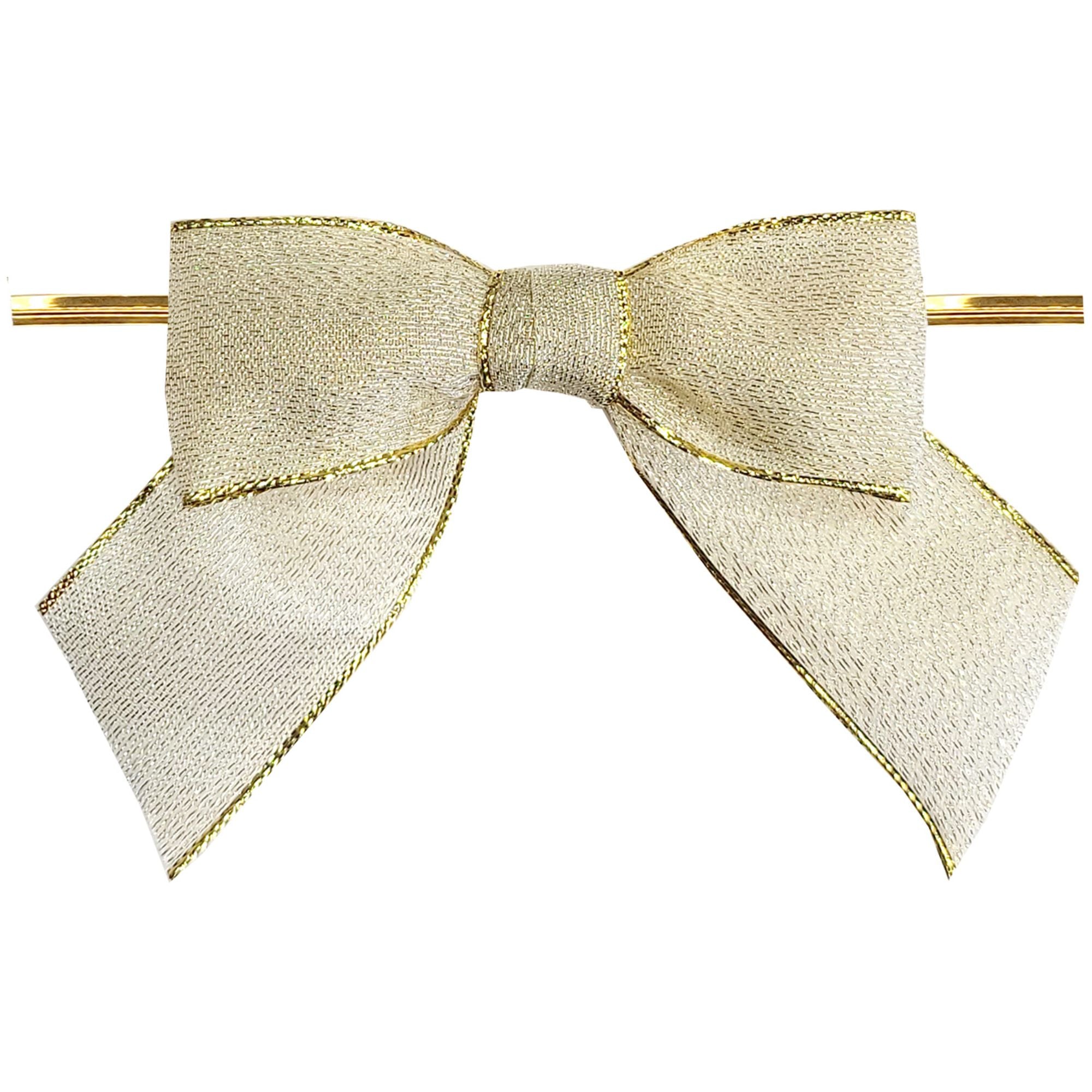Metallic Illume Bow with Gold Twist Tie
