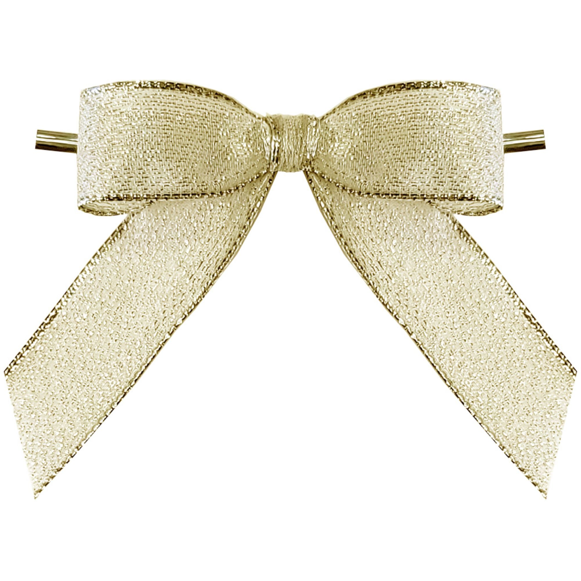 Metallic Illume Bow with Gold Twist Tie