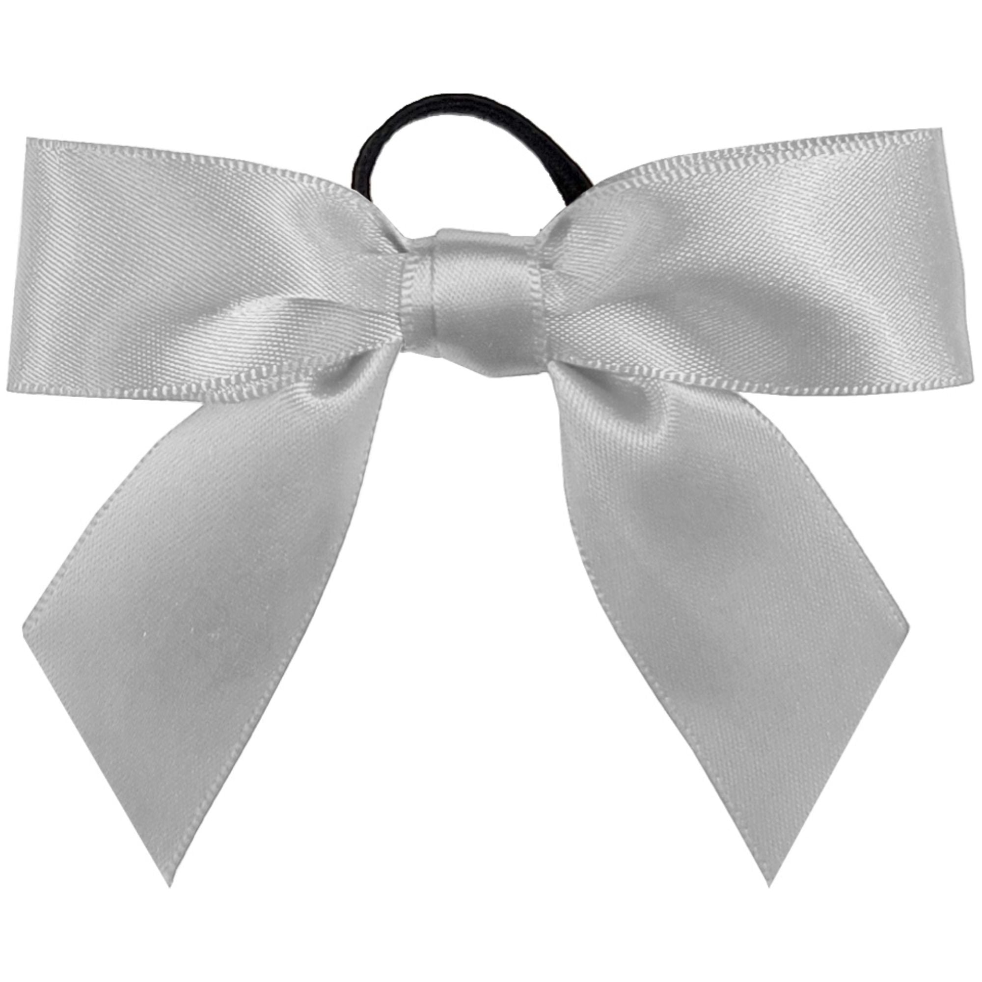 Pre-Tied Satin Bow with Elastic Ring