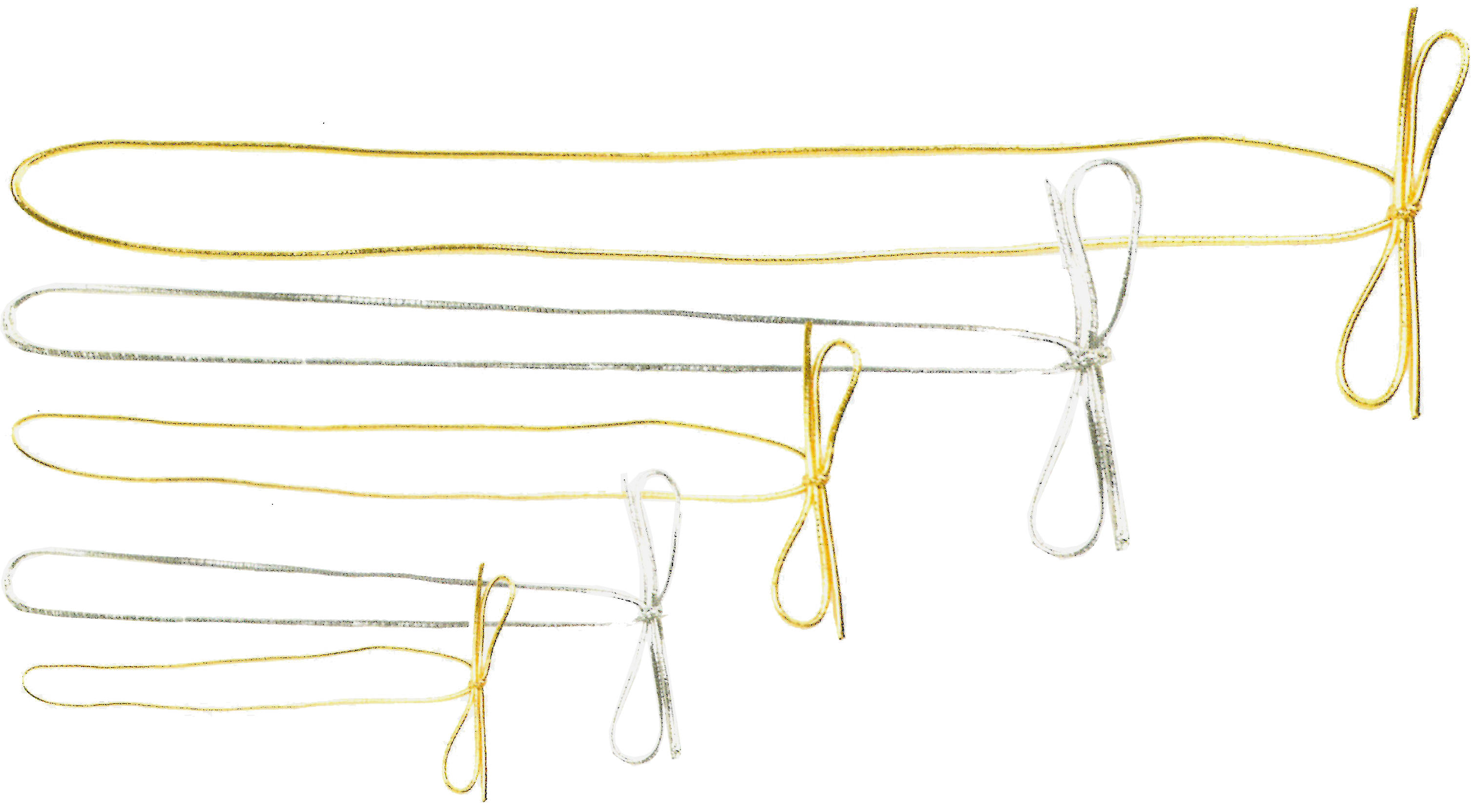 Pre-Tied Elastic Bow - Metallic Stretch Loop