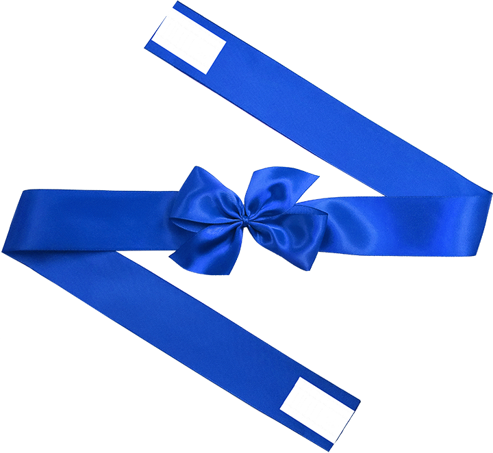 Pre-Tied Satin Bow with Adhesive Wraps