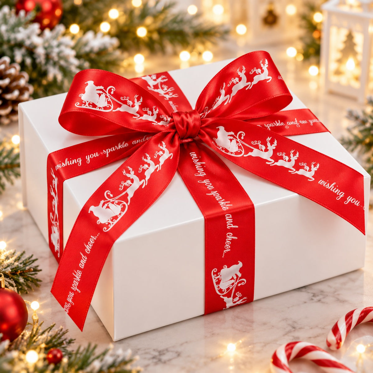 Santa Sleigh Ribbon