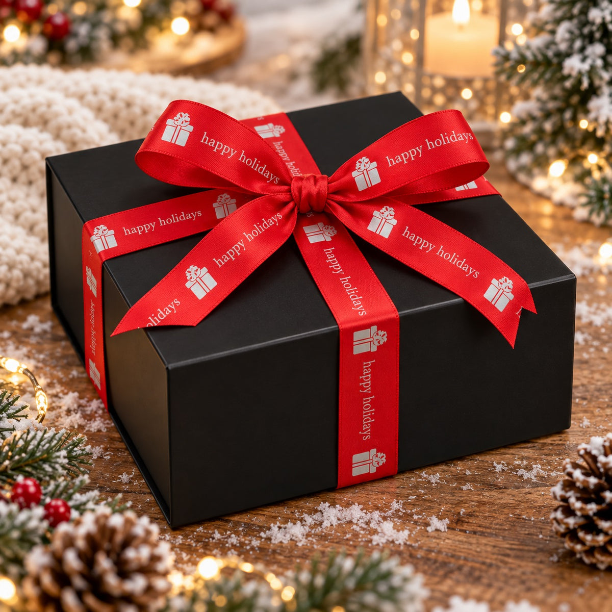 Happy Holidays Gift Ribbon