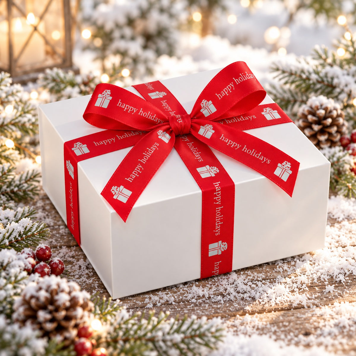 Happy Holidays Gift Ribbon