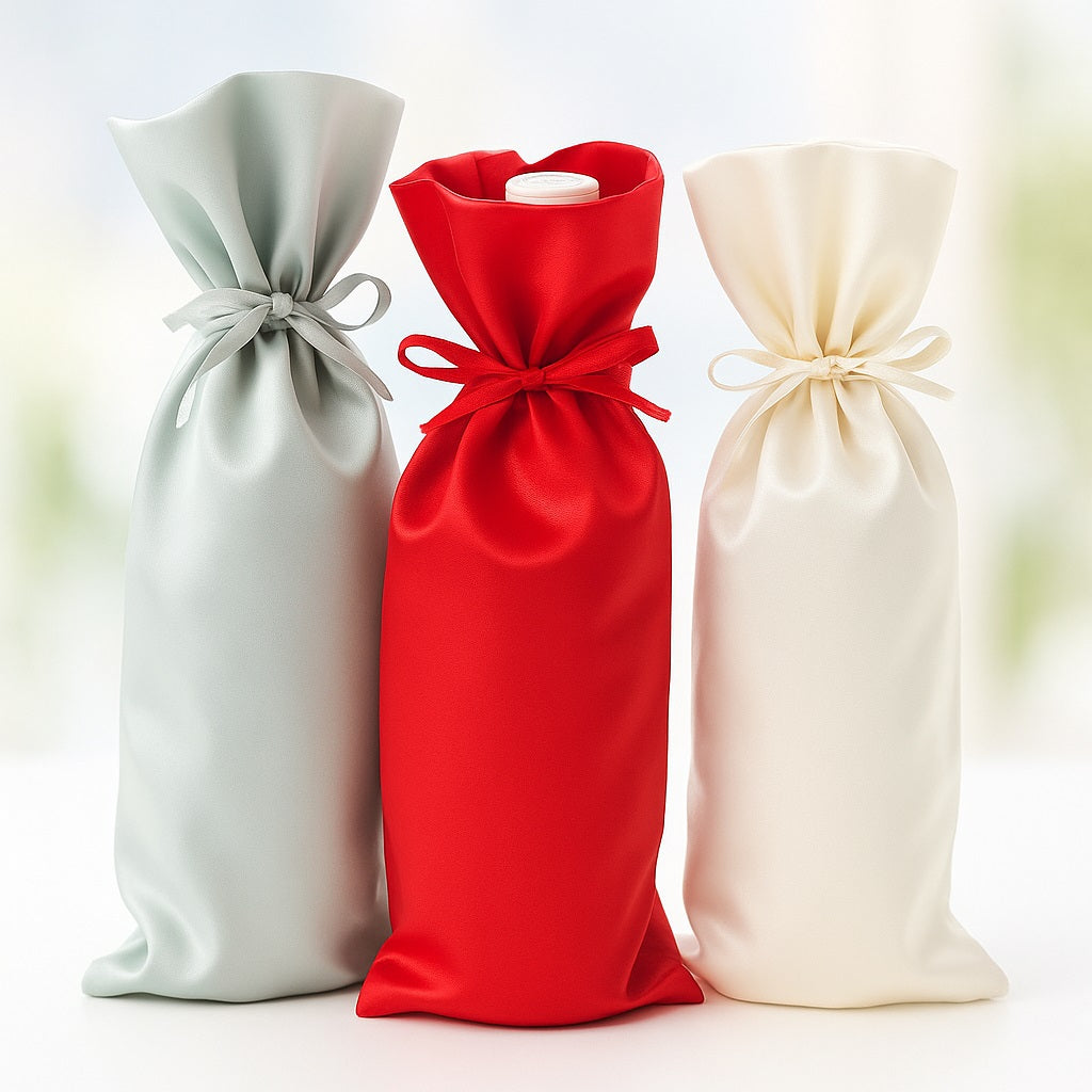 Satin Wine Pouches