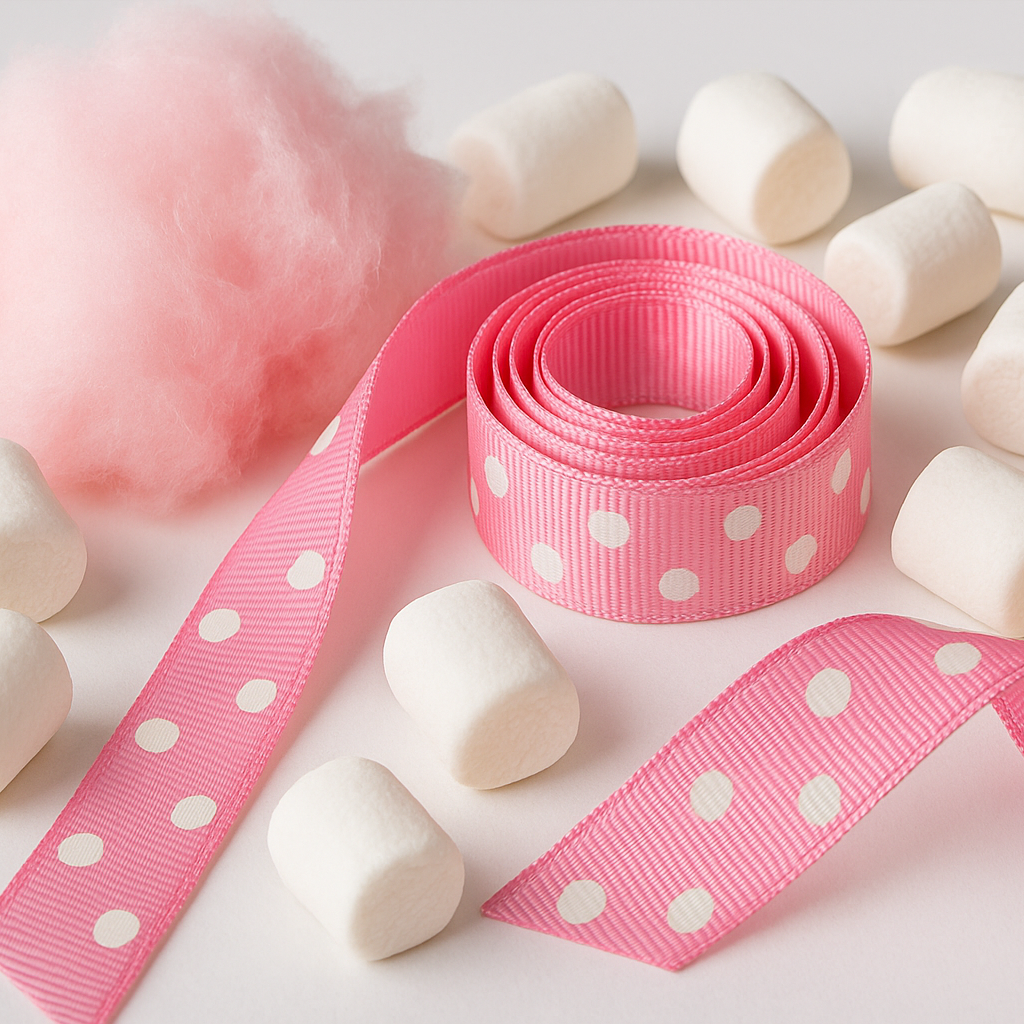 Domino - White Dot Grosgrain