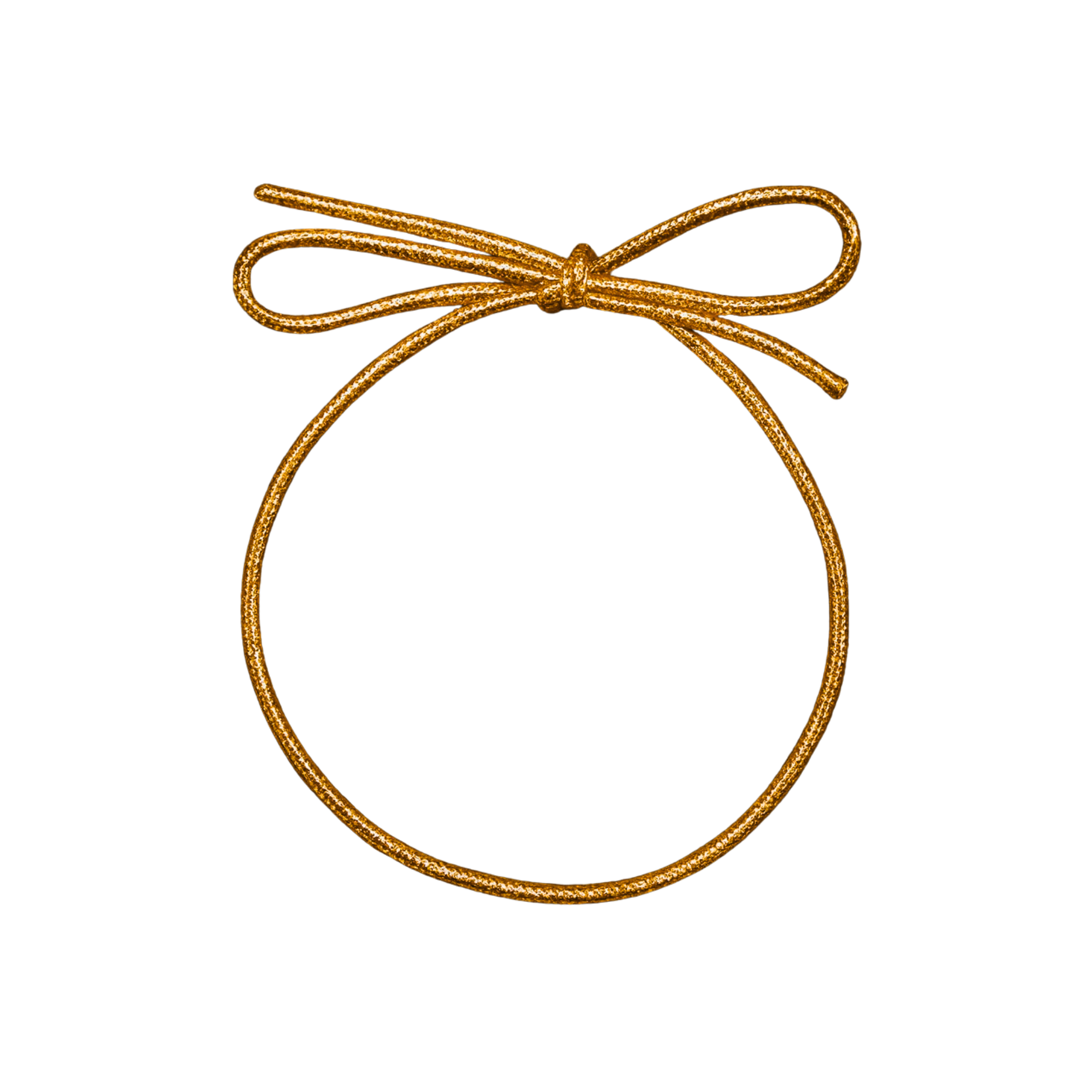 Pre-Tied Elastic Bow - Metallic Stretch Loop
