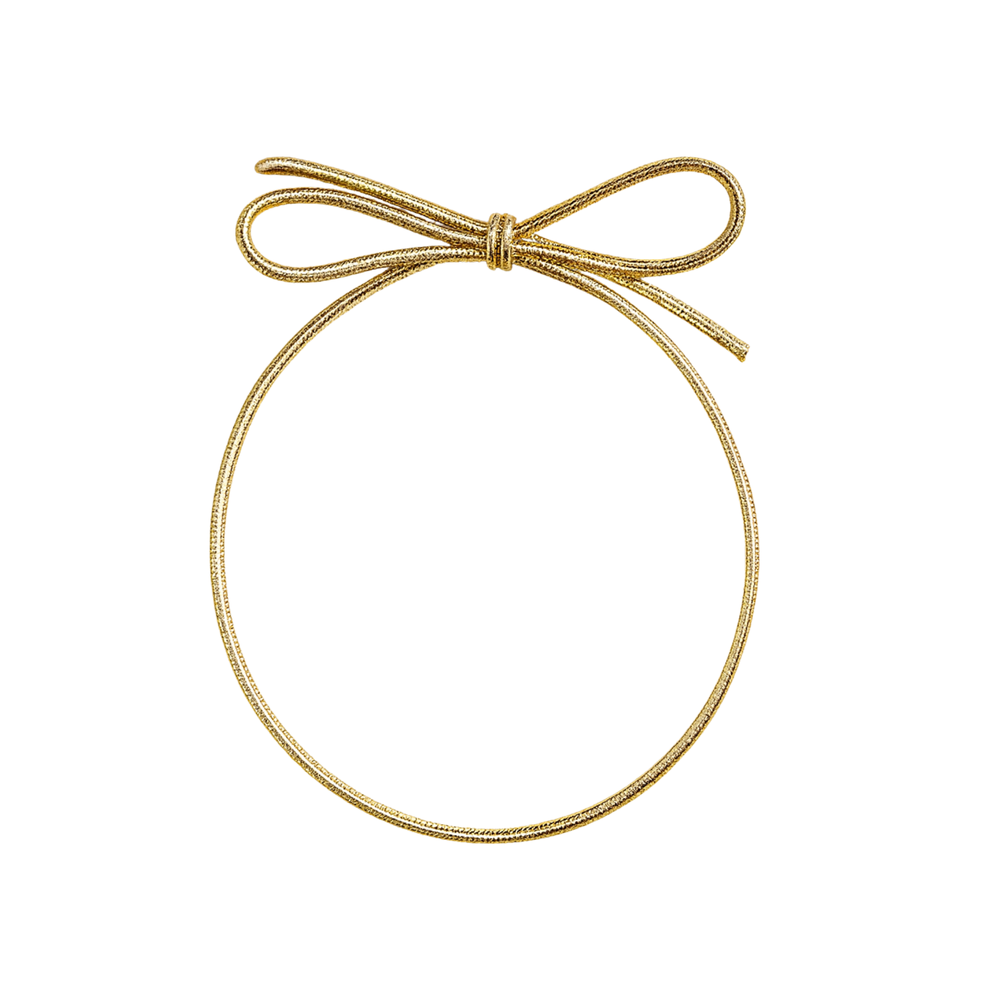 Pre-Tied Elastic Bow - Metallic Stretch Loop