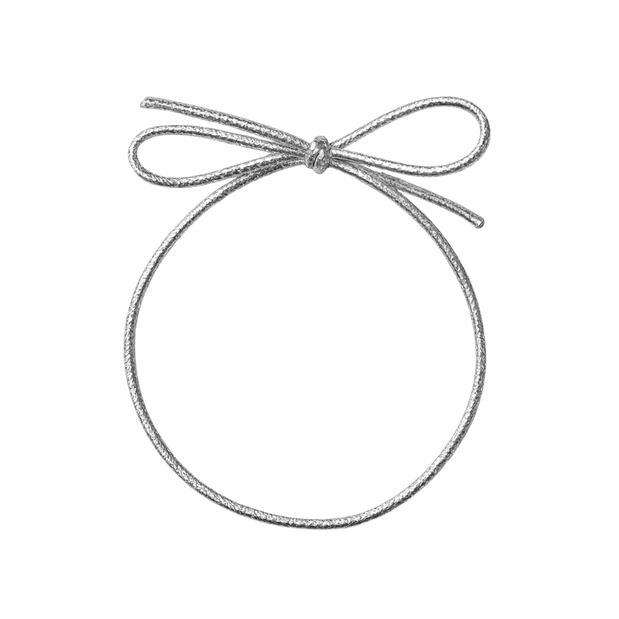 Pre-Tied Elastic Bow - Metallic Stretch Loop